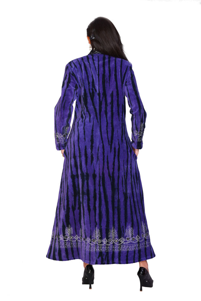 Velvet Coat Long - Cadbury Purplely Blue *** REDUCED ***