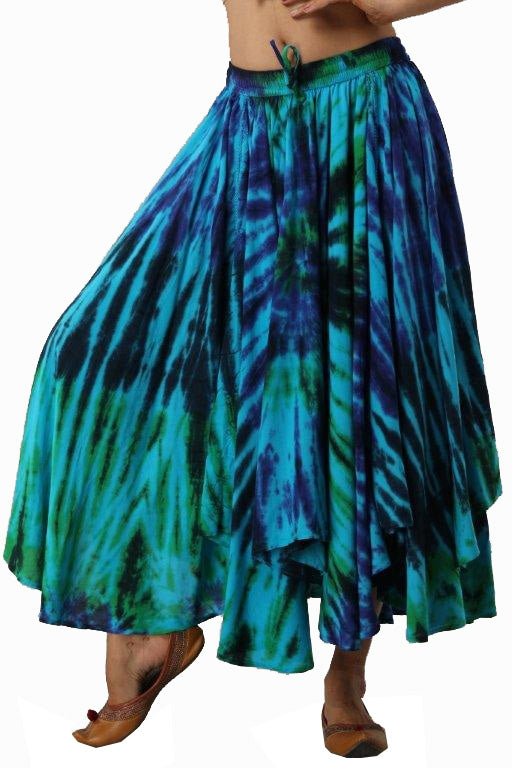 Full Circle Skirt Turquoise/Lime