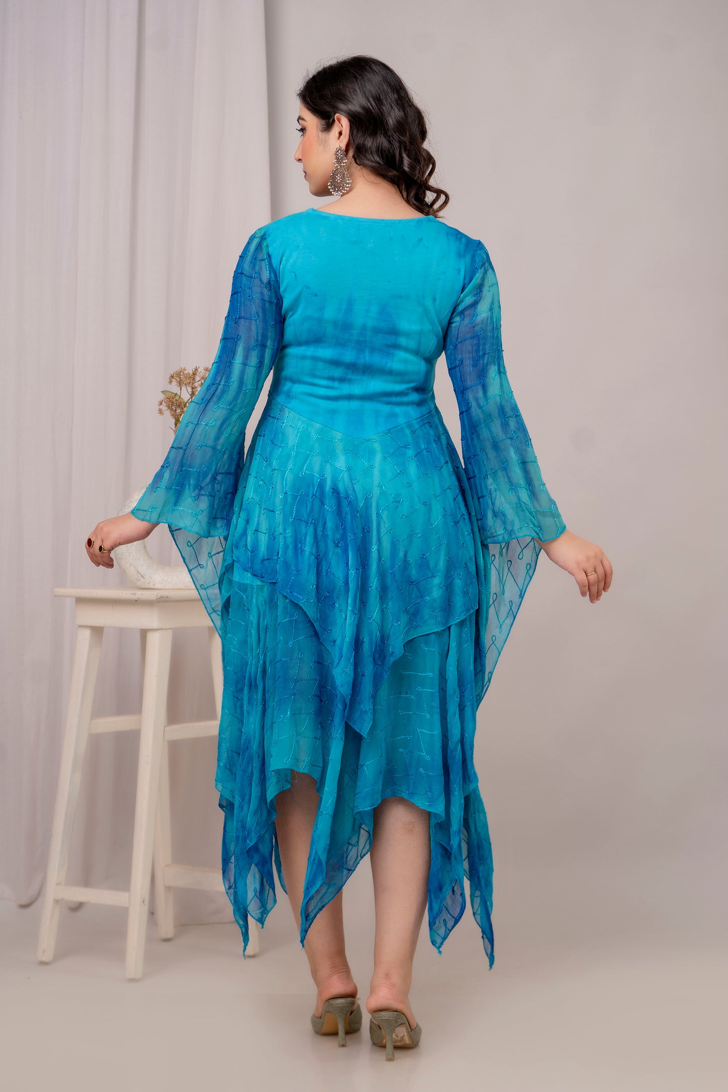 Medieval Sleeve Dress - Turquoise