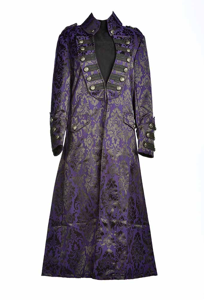 Military Style - Heavy Brocade Purple Jacket