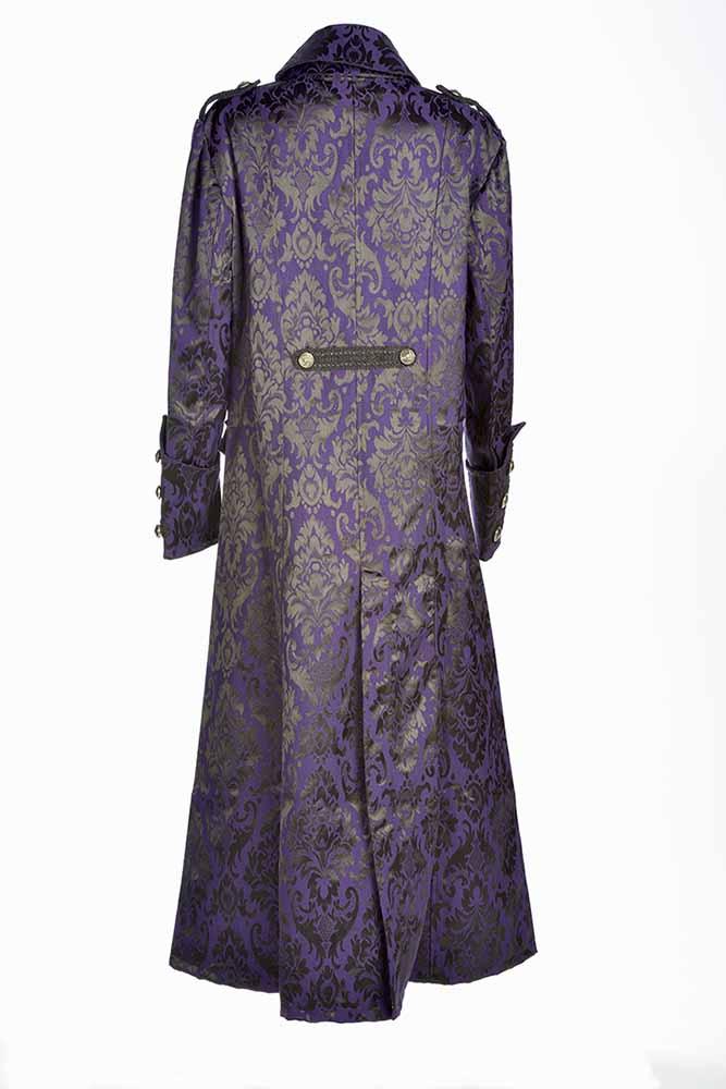 Military Style - Heavy Brocade Purple Jacket