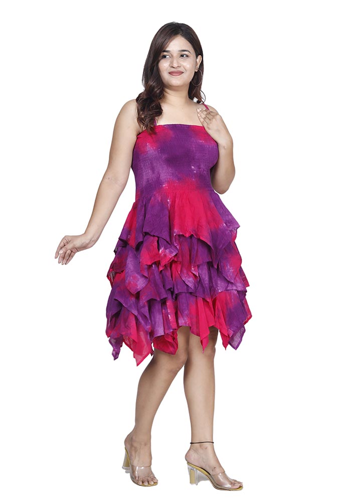 Sky 3/4 Tiered Dress - Berry Mix