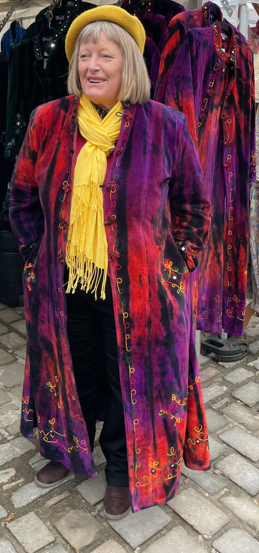 Velvet Full Length Coat Autumn Multi 🍁 🍂