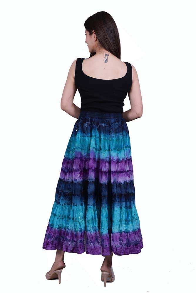 Cotton Purple Dip Dye Skirt