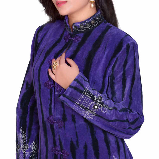 Velvet Coat 3/4 - Cadbury Purplely Blue *** REDUCED ***