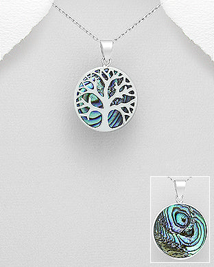 Tree of Life Necklace with Abalone Shell