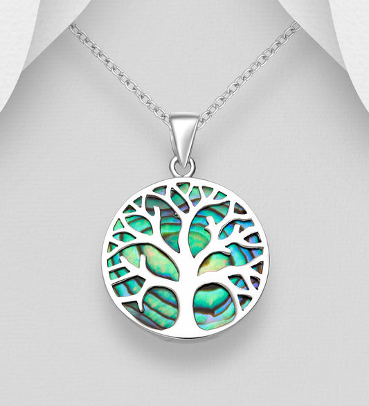 Tree of Life Necklace with Abalone Shell